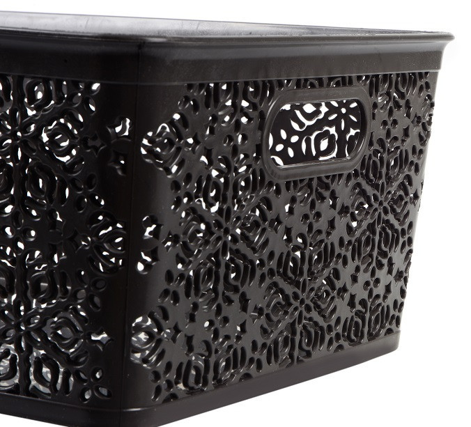 Кошик Violet House 0504 Ажур Dark Grey 14 л (7008673) Київ - фото 2