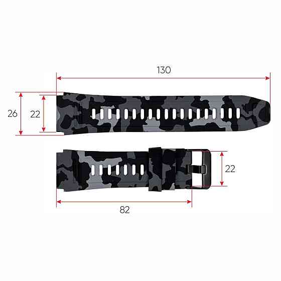 Ремінець для смарт-годинника K59 Camo Grey SBR Київ