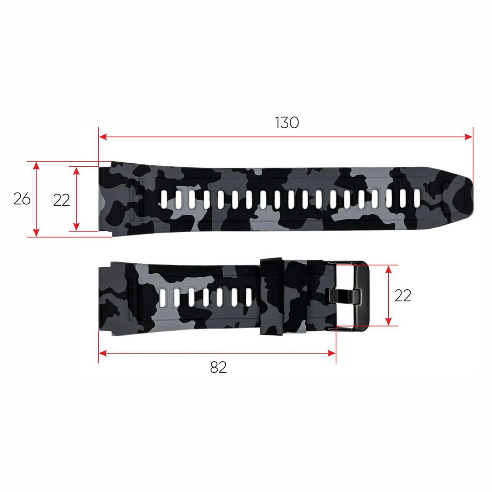 Ремінець для смарт-годинника K59 Camo Grey SBR Київ - фото 3