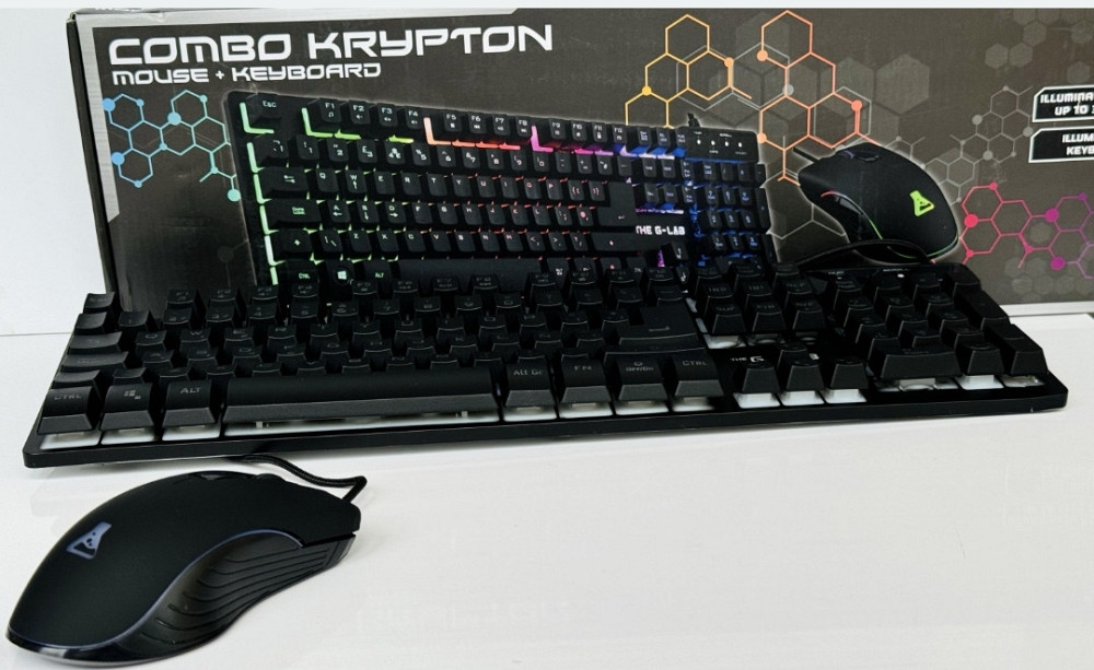 Дротова ігрова клавіатура та миша G-LAB KRYPTON Combo RGB підсвітка. Харків - фото 6