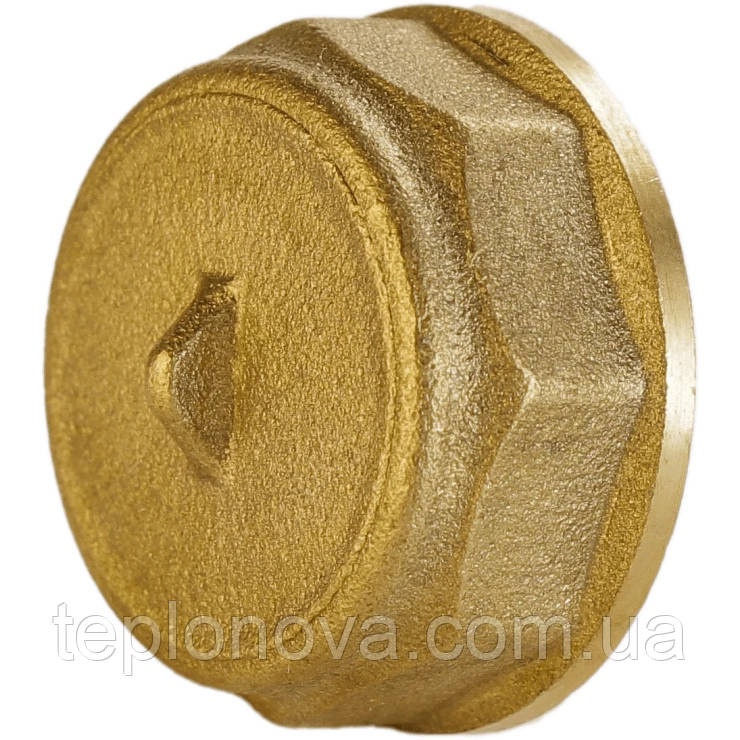 Заглушка латунная 1 1/2″ВР штампованная А1011А VA Черновцы - изображение 1