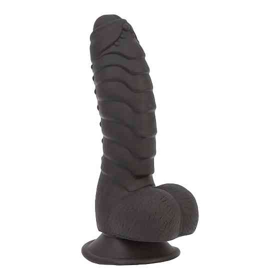 Фалоімітатор ADDICTION Ben 7" Dildo With Balls Black, віброкуля в подарунок Sex Aura Київ