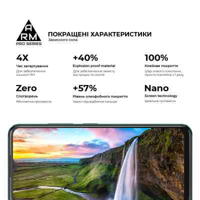 Стекло защитное Armorstandart Pro ZTE Blade A34 Black (ARM78902) Винница