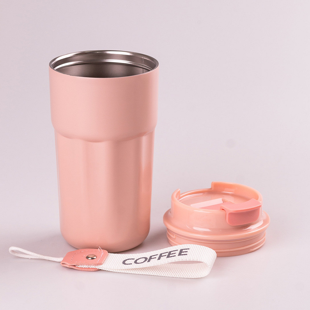 Happy Life Термокружка з нержавіючої сталі 450 мл Рожевий HP153P Київ - фото 3