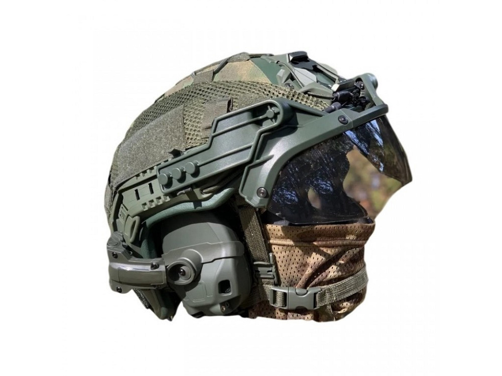 Тактические флип очки для шлема с прозрачными линзами маска защитная на глаза каску Олива Одесса - изображение 4