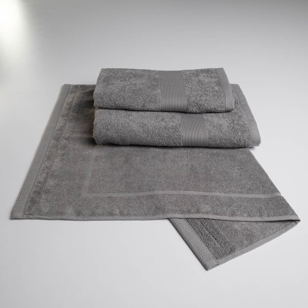 Набір банний махровий з Бордюром 3шт GM Textile 50х70см, 50х90см, 70х140см (Сірий) Суми - фото 1