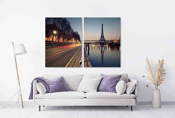 Модульная картина в гостиную / спальню  Франція Париж TLV-2_036 70x102 см Київ