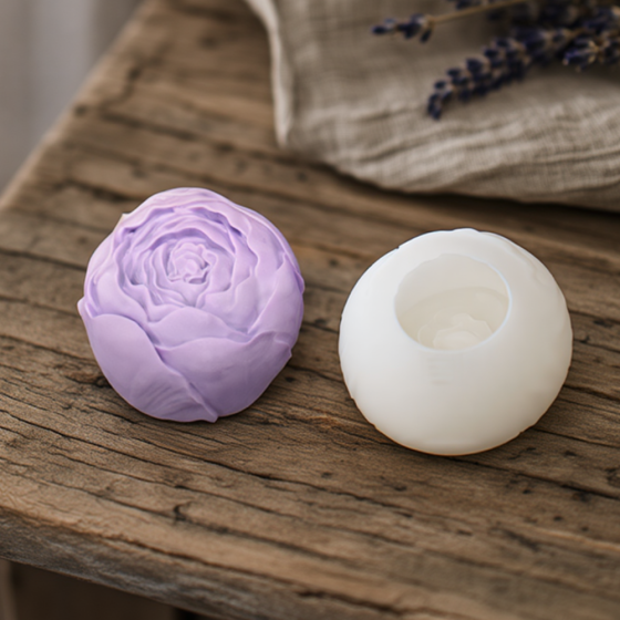 Силіконова форма для виготовлення свічки, молд для виробів із соєвого, щільного воску та парафіну 50 х 50 х 42 мм Кам'янець-Подільський