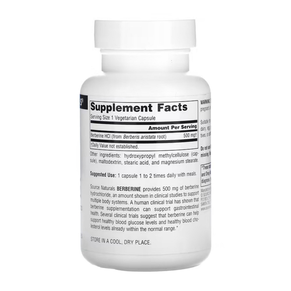 Берберін Source Naturals Berberine 500 mg 60 капс Київ - фото 2