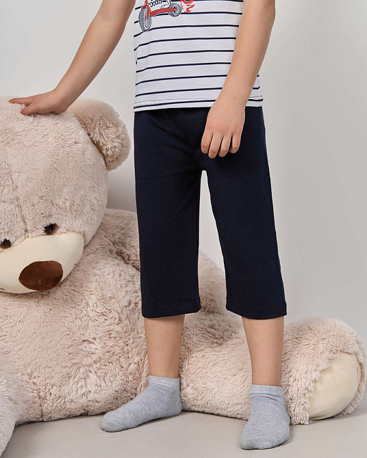 Комплект з капрі для хлопчика Tom John - Смужки Scooter 89156 7-8, Білий Київ - фото 8