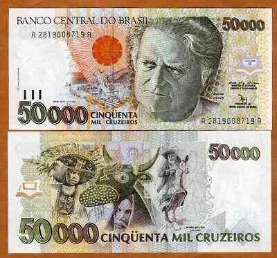 Бразилія/ Brasil 50000 Cruzeiros (1992) Pick 234 UNC Полтава