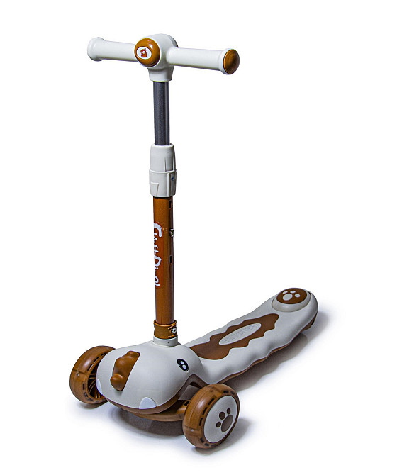 Трехколесный самокат-беговел с бортиком Dinosaur 5 в 1. Белый. Для деток от 1 года. С музыкой и подс Одесса - изображение 3