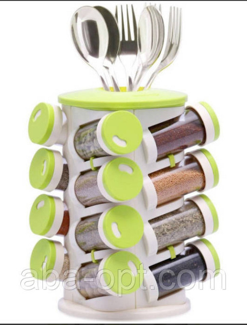 Органайзер - карусель для спецій на 16 ємностей Грін (шт) Одеса - фото 1
