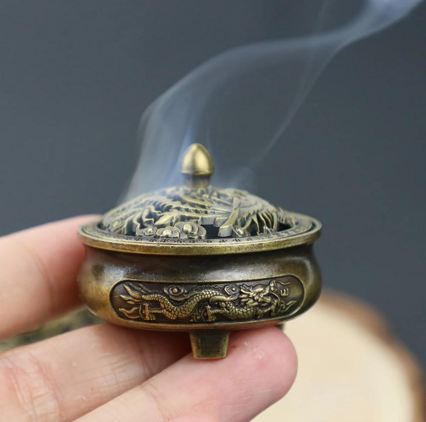 Винтажный металлический держатель для благовоний 