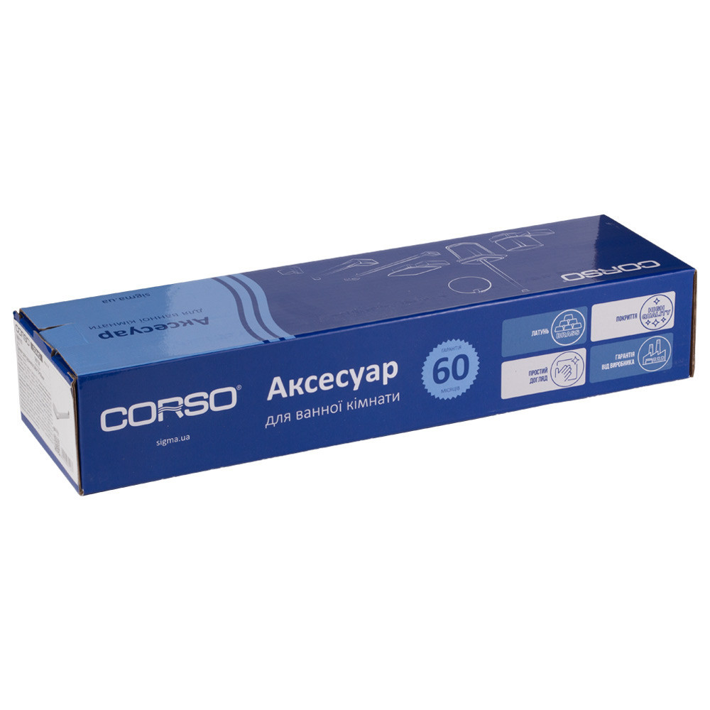 Тримач для рушників COMO 248×75×36 мм CORSO (9681103) Київ - фото 5