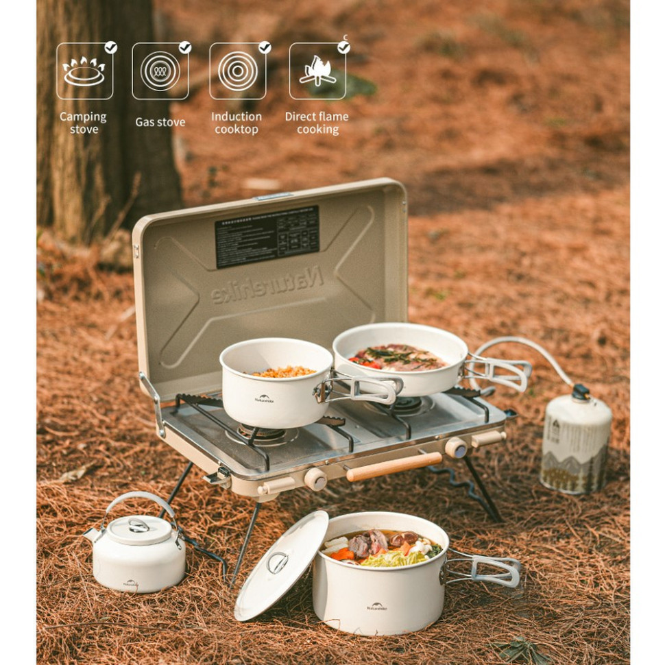 Каструля з керамічним антипригарним покриттям Naturehike CNK2450CF013 алюміній 3л Київ - фото 4