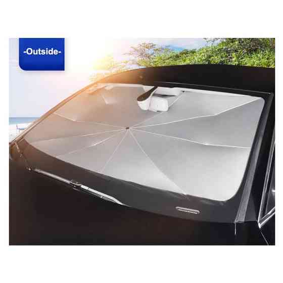 Солнцезащитный зонт для авто на лобовое стекло 115x65 см Киев