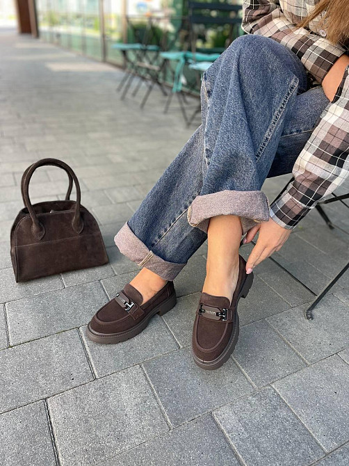 PLPS Туфлі жіночі PLPS R060-6 коричневі (весна-осінь, замша натуральна) (6005) Коломия - фото 3