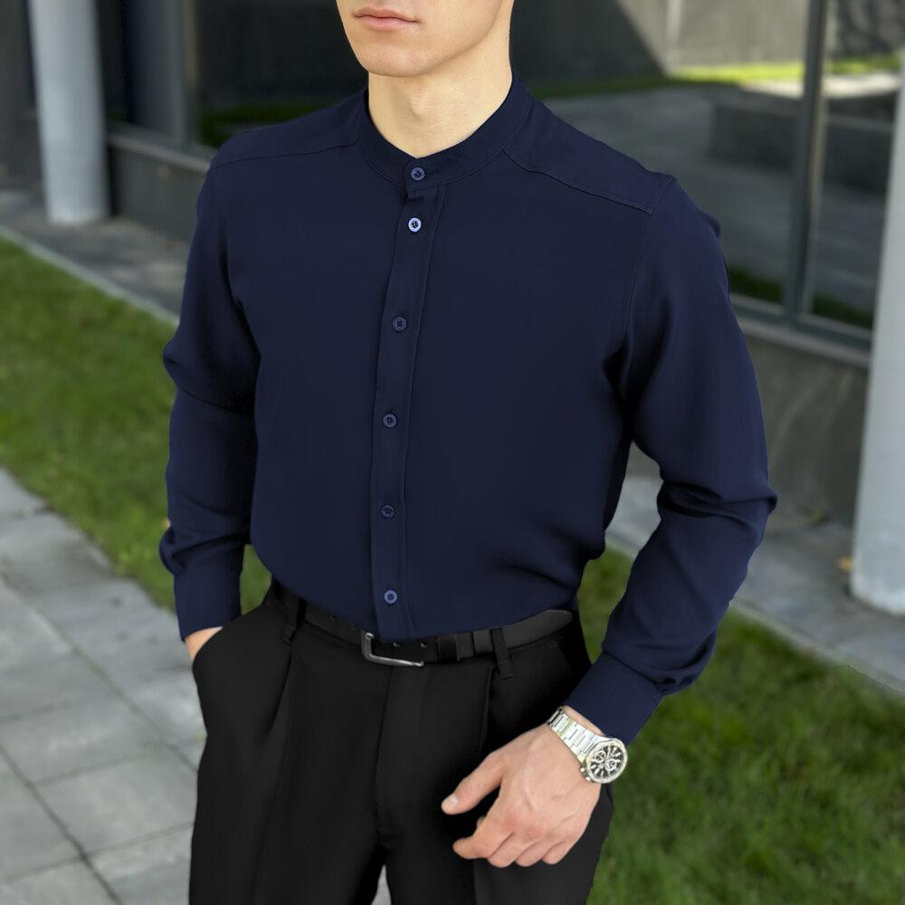 Темно-синя сорочка чоловіча Pobedov Legend Київ - фото 6