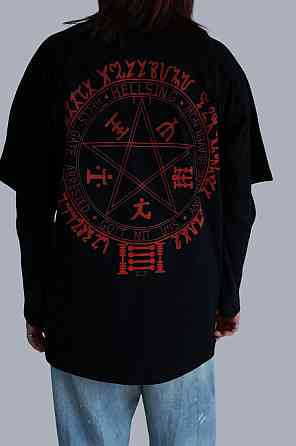 Футболка для хлопчика з принтом аніме Аніме Хеллсінг Ултімате Алукард оверсайз (зріст від 165 до 180) Чорний Дніпро