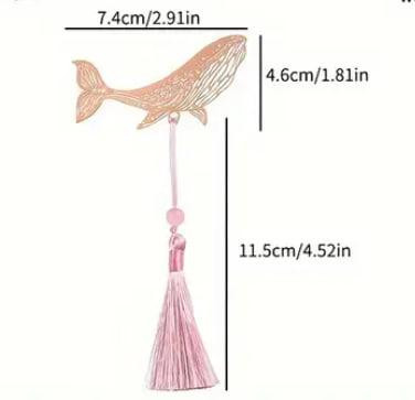 Вінтажна металева закладка Кит з бахромою. ОригІнальна закладка для книжок. Подарунок для книголюбів Київ - фото 2