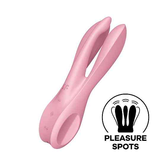 Клиторальный вибратор Satisfyer Threesome 1 Pink с тремя гибкими пальчиками Sex Aura Киев