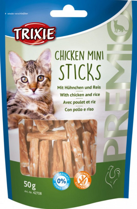 Ласощі міні палички Trixie TX-42708 Chicken Mini Sticks 50 г для кішок з куркою та рисом Вінниця - фото 1