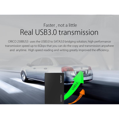 Карман внешний Orico HDD 2588US3-V1-BK-BP (HC380374) Винница - изображение 4