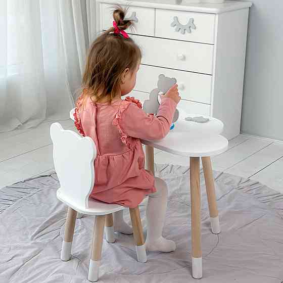 Комплект столик і стілець "Хмаринка" для дітей, білий Київ