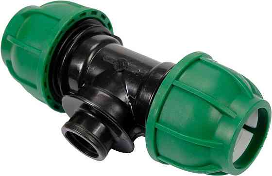 Трійник сполучний водяних пластикових труб 32 мм- 1/2"- 32 мм FLO поліпропіленовий, для тиску 1 MPa Одеса