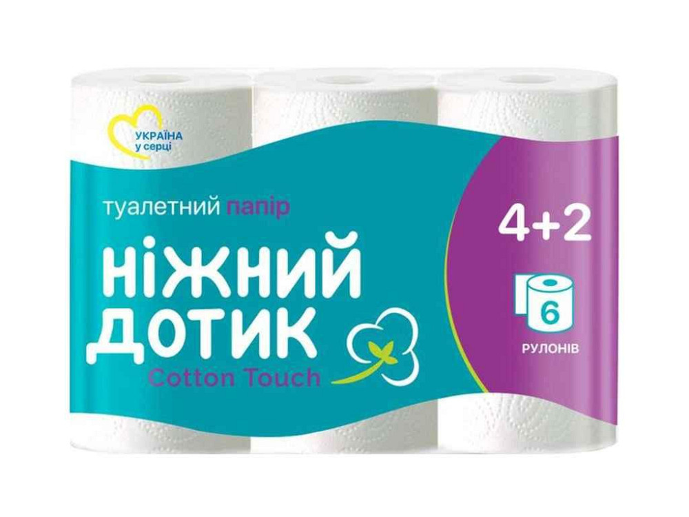 Туалетная бумага 6шт ТМ НЖНЫЙ ДОТИК Solmir Киев - изображение 1