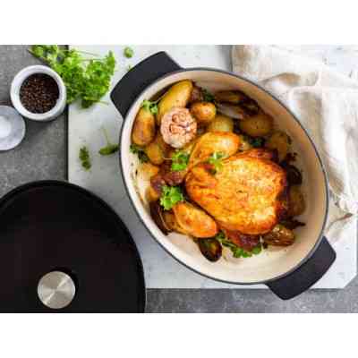 Гусятниця KitchenAid Cast Iron 30 см 5,6 л Чорна (CC006064-001) Вінниця