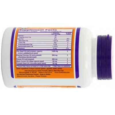 Жирные кислоты Now Foods Омега 3-6-9 1000мг, 100 желатиновых капсул (NF1835) Винница