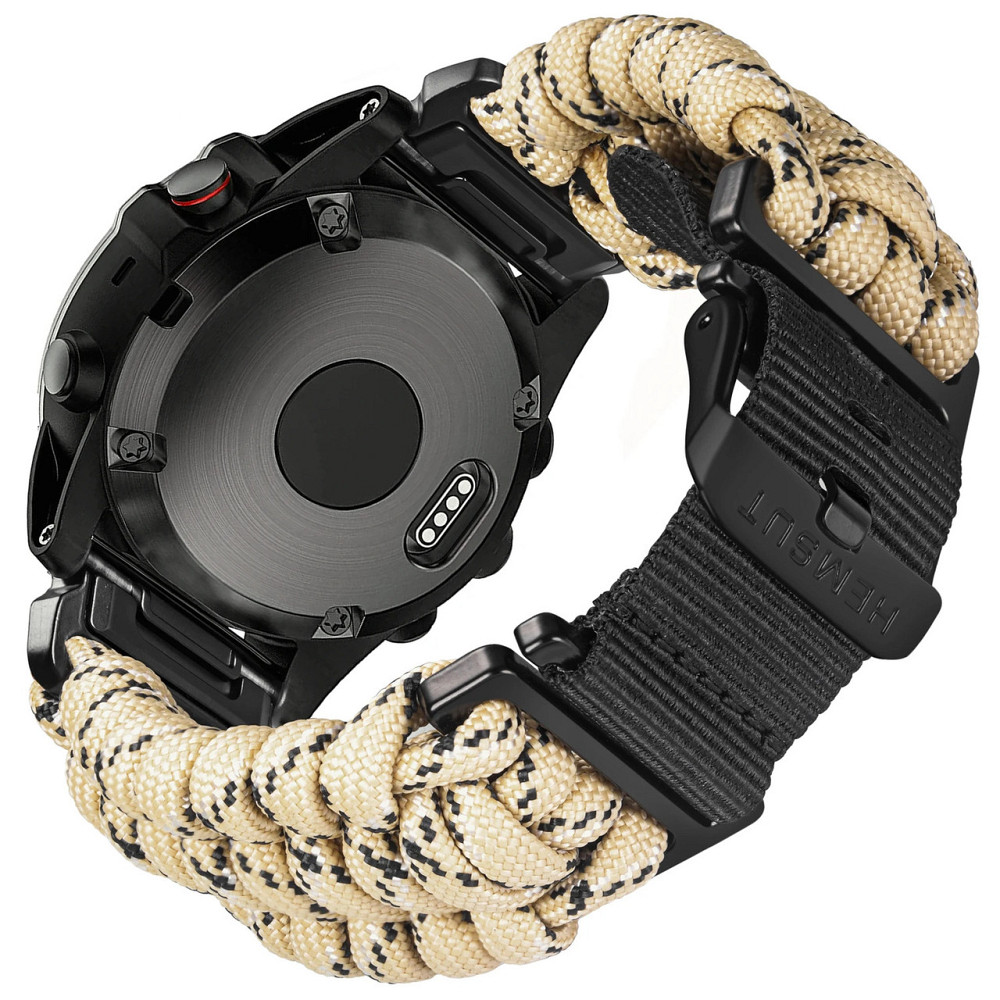 Ремешок для часов Hemsut HGA145 Rugged Paracord Garmin Khaki 22 mm SBR Киев - изображение 1
