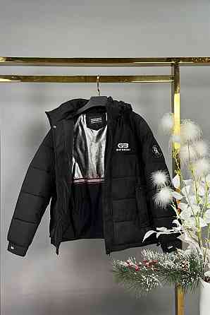 Подростковая зимняя куртка для мальчика варенка черная на холофайбере 152,158,164,170 Николаев