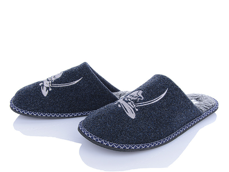 Тапочки чоловічі кімнатні PaGo Козак овчина сині гурт роздріб Одеса - фото 8
