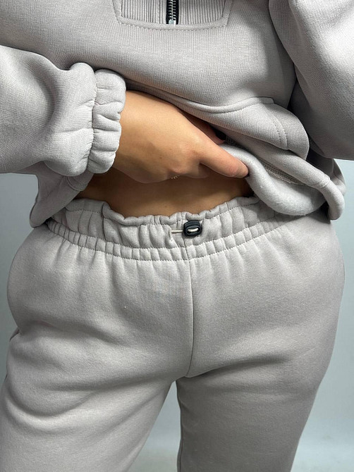 Флісовий спортивний костюм із блискавкою Капучино XS-S Харків - фото 3