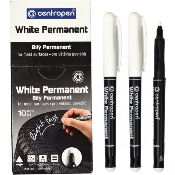 Маркер перманентний "Centropen" white 2686 білий 1.2 мм, шт Київ - фото 1