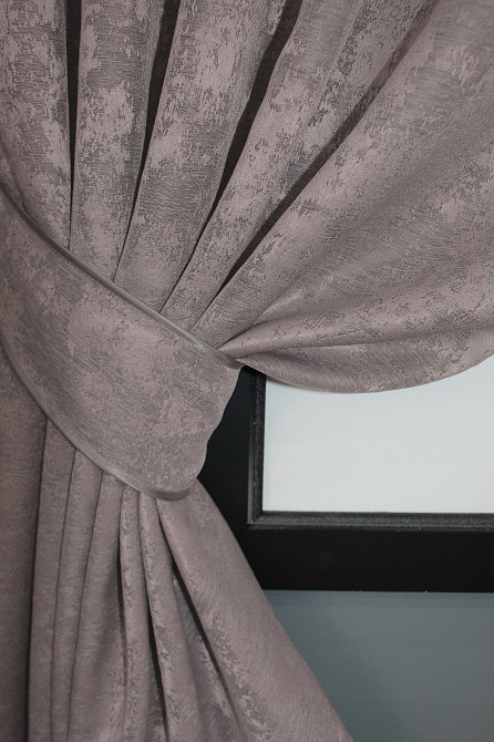 Комплект штор коротких VR-Textil Жаккард Sultan YL № 1210ш Серо-пудровый 130х170 см 2 шт (35-0073) Киев - изображение 3