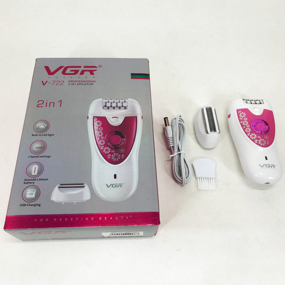 Эпилятор для удаления волос с насадками VGR, Качественный эпилятор женский для любых зон тела YS-82 Львов - изображение 4