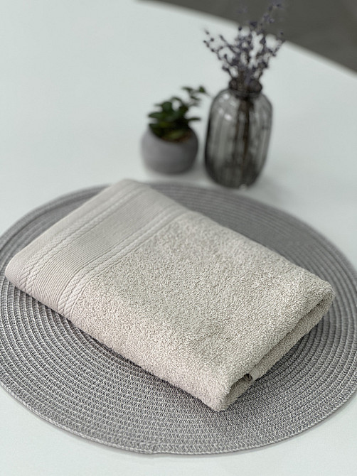 Махровое полотенце IDEAL TEXTILE Легкий бриз 50х90 см 450 г/м2 100% хлопок Бежевий Черновцы - изображение 2