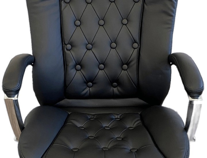 Офисное кресло руководителя Tehforward Cezar хром Anyfix Черный Киев - изображение 2