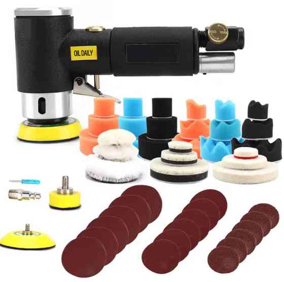 Машина шліфувальна пневматична, набір для полірування автомобілів 9444 Вінниця