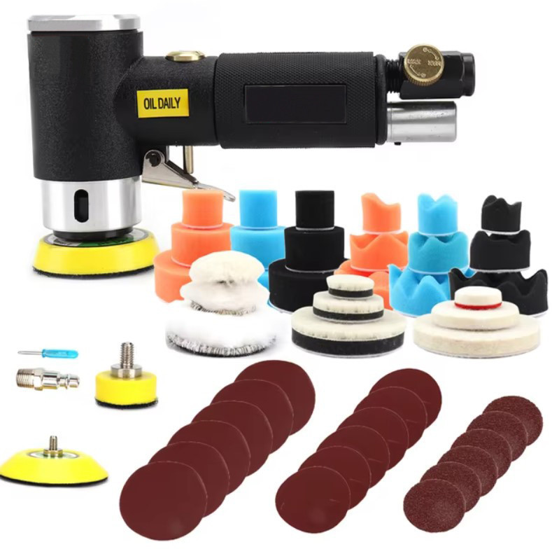 Машина шліфувальна пневматична, набір для полірування автомобілів 9444 Вінниця - фото 1