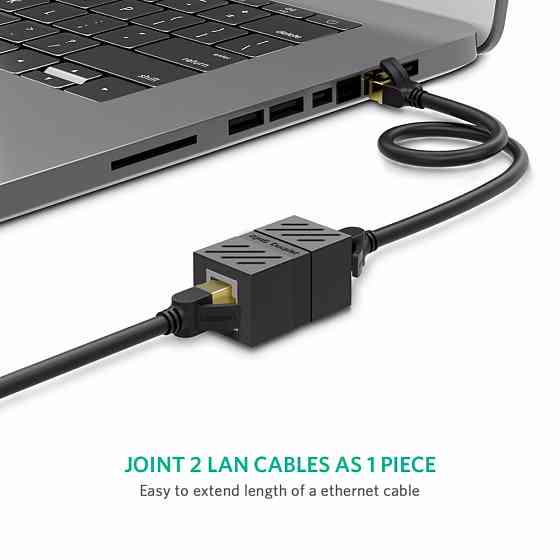 Соединитель витой пары RJ45 Ugreen NW114 20390 (Черный) Николаев