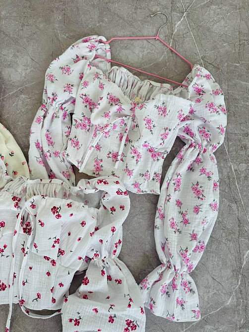 Жіночий літній романтичний топ муслін 100% бавовна Молочний 3 Одеса - фото 1