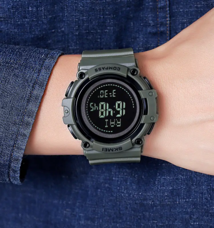 Годинник чоловічий спортивний Skmei 2233 compass з компасом (Зелений) Вінниця - фото 6