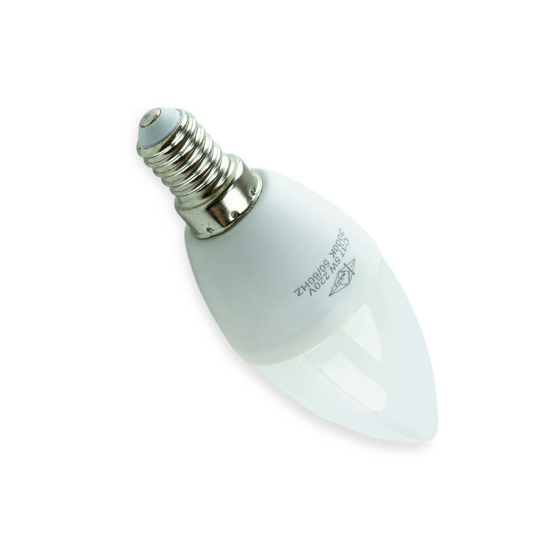 Лампа 220V E14 5W C37 3000K теплый белый светодиодная Мукачево - изображение 1