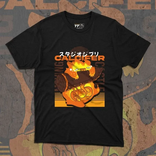 Футболка мужская с принтом Кальцифер Размер 48 Anime1256 Днепр - изображение 1