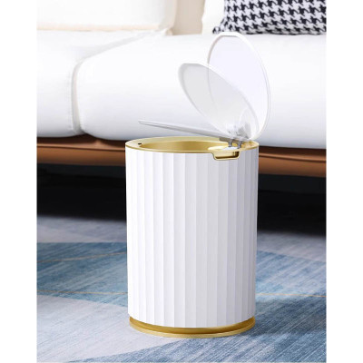 Контейнер для мусора JAH Nordic Сенсорный Белый с золотым 9 л (20259) Винница - изображение 11